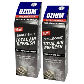 Ozium Air Sanitizer, 2 oz Car Fogger: Single-Shot Smoke Odor Eliminator & Car Air Freshener (That New Car Smell, 2 Packs)