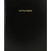 BookFactory Cattle Ranch Log Book Journal Logbook, Black Hardbound (XLog-120-7CS-A-L-Black(Cattle