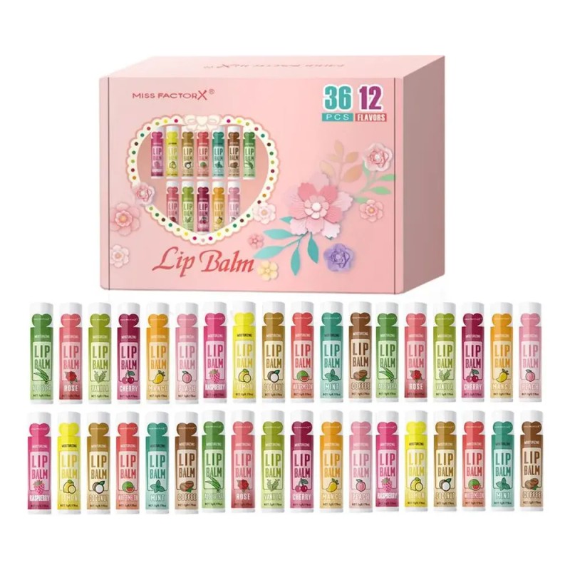 Set De Bálsamos Labiales 36 Unidades/caja, Cuidado Labial Hi