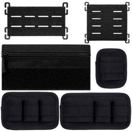 BOSITIVE Tactical Bag Insert Modular Organizer Utility Admin Pouch Hook, Modular Elastic Loop Panel Organizers Pouch Insert Attachment with Hook Backed Fastener for Backpack Accessories