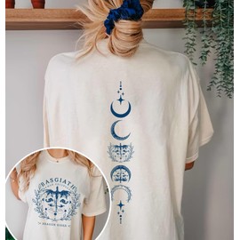 Basgiath War College Shirt - Fourth Wing Book Dragon Rider Rebecca 2 Sided T-Shirt XL Black