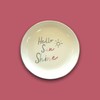 Round Hello Sunshine Ceramic Trinket Tray Dish Decorative Gift for