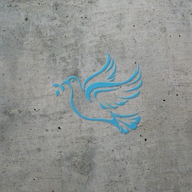 Transparent Decal Stickers of Dove Flying (Azure Blue) Premium Waterproof Vinyl Decal Stickers for Laptop Phone Accessory Helmet Car Window Mug Tuber Cup Door Wall Decoration NVCSKUS074676BE090622