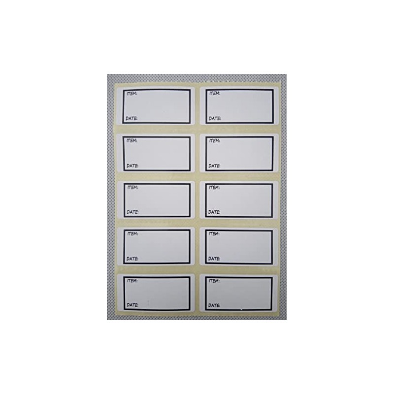 200 Freezer Labels. Sticky Labels for Bags, Jars, Boxes &
