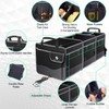 Trunk Organizer with Cooler, Collapsible Trunk Storage Container with Non