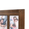 Prinz Homestead Dark Walnut 3-Opening Collage Picture Frame 4x6 Photos