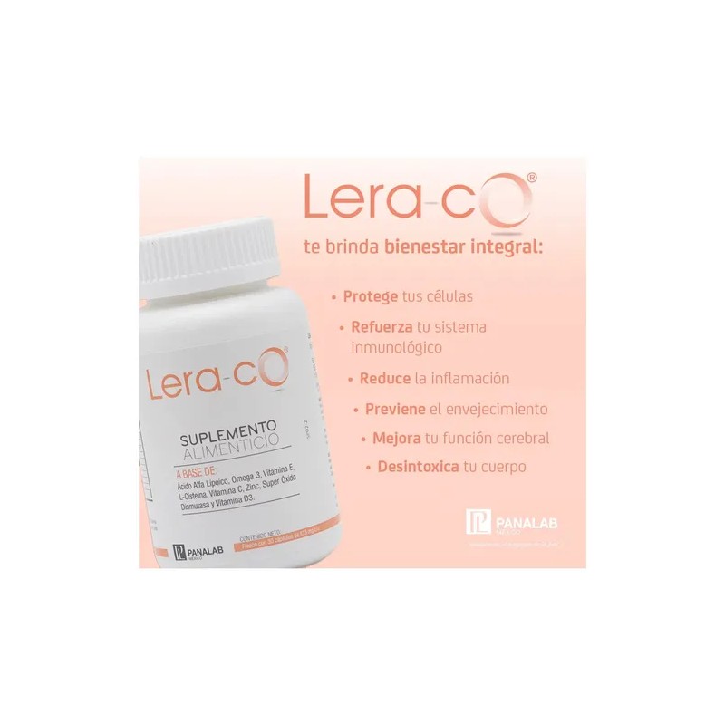 Panalab Lera-co Suplemento 30 Cápsulas Ácido Alfa, Omega 3