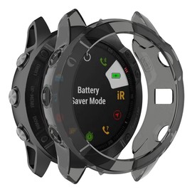 Disscool TPU-Schutzhülle für Garmin Fenix 6X, weiche TPU-Schutzhülle für Garmin Fenix 6X, Schwarz
