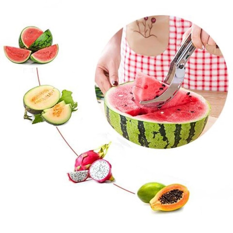 Stainless Steel Watermelon Cutter, Sharp Blade Knife Kitchen Tool Fruit