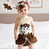 Doisbetthsay Baby Girl Summer Clothes Cow Sleeveless Babydoll Crop Tops