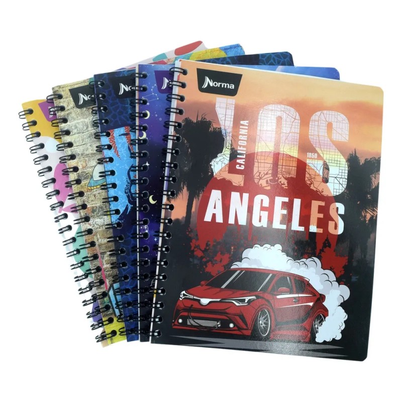 Libreta Profesional Norma Basic 100 Hojas Rayas 5 Piezas Color