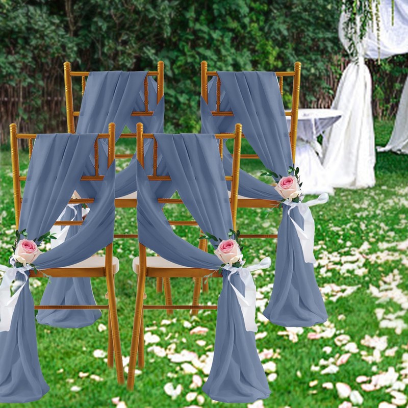 SiinvdaBZX 2 Panels Wedding Arch Draping Fabric 30" x 20Ft
