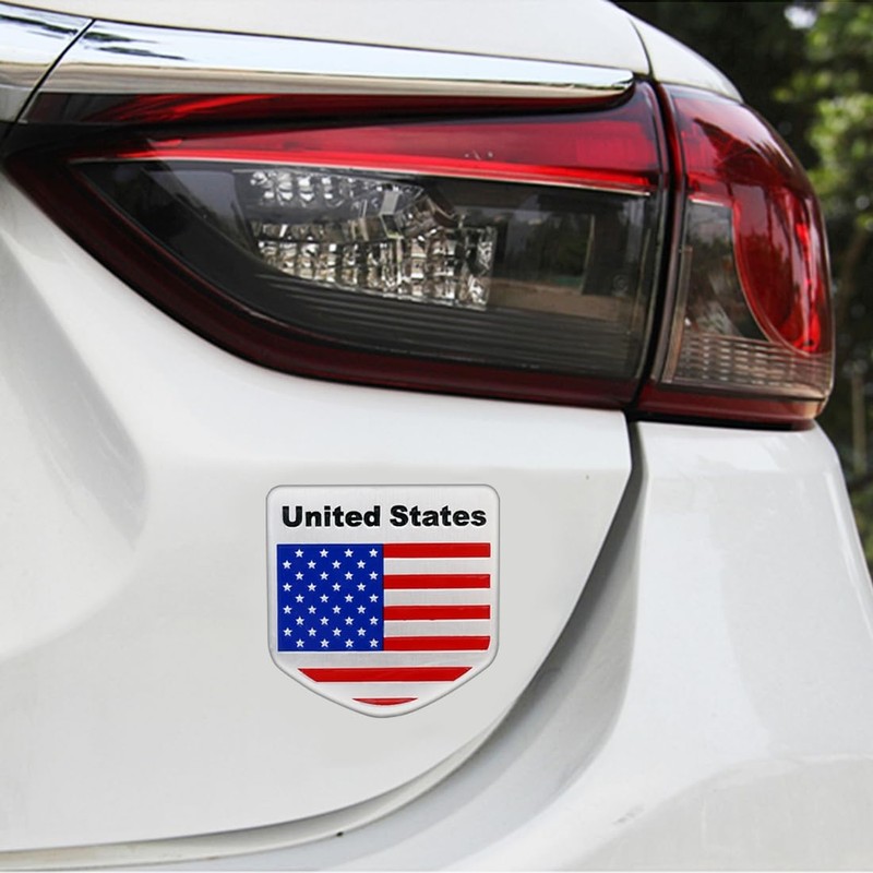 3D Aluminium American Flag Sticker Car Metal Sticker USA 5