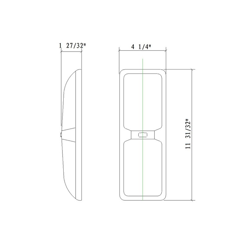 Lumitronics Euro-Style Interior RV Ceiling Dome Light - Double Light