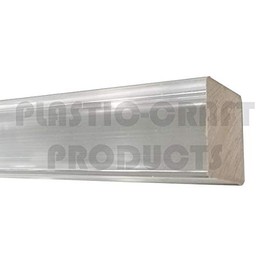 Acrylic Extruded Square Rod, Clear, 1-1/4" (1.25") Square x 72" Length