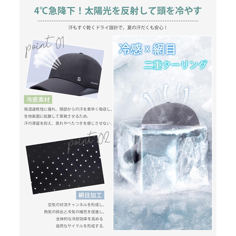 MOWO Men's Mesh Cap, UV Shielding Rate Over 99.9%, Cool,