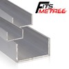 Aluminium U-profile, aluminium U-rail, aluminium profile, U-bar, blank AlMg (30
