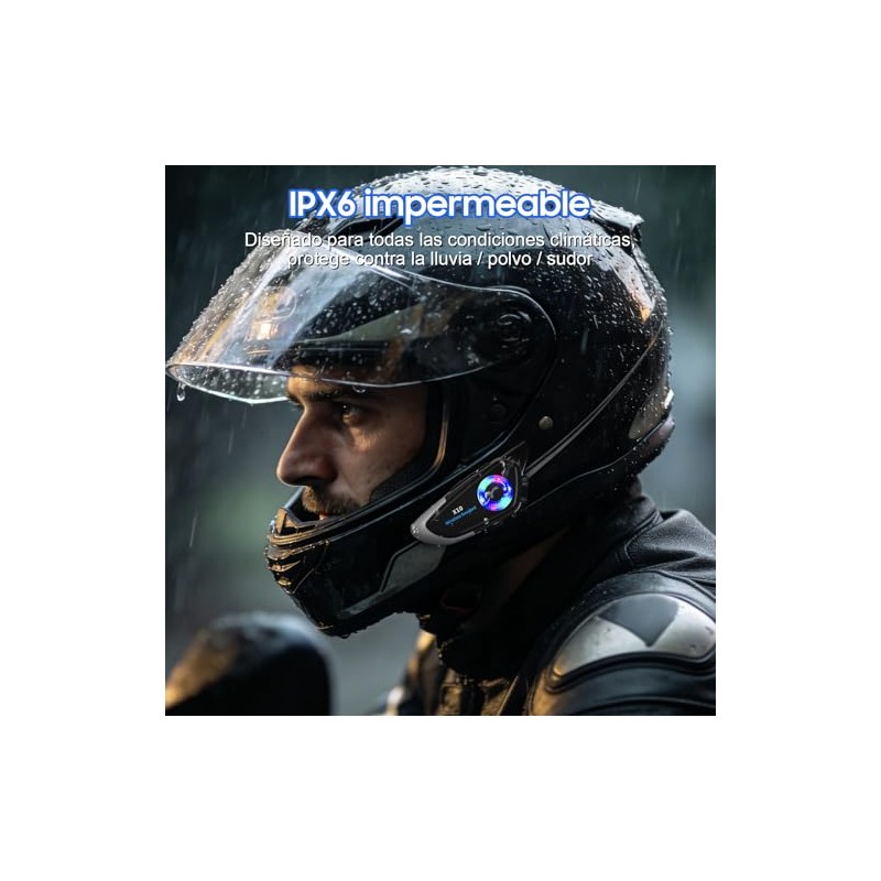 Intercomunicador para Casco de Moto con MicróFono, Auricular Bluetooth 5.4,