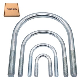 SKIR'CO (Pack of 2) Zinc Plated Round U Bolt M10 x 38mm Pipe Fixing U Bolt with M10 Thread for Pipe