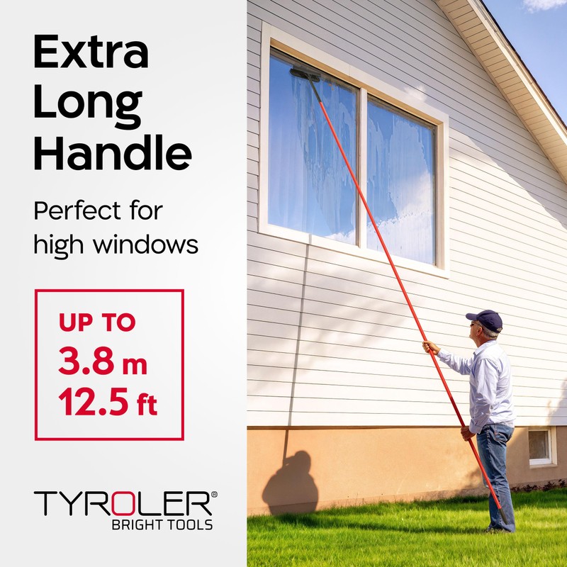 Tyroler Professional Window Squeegee for Home,1 ft-12.5 ft Long Squeegee