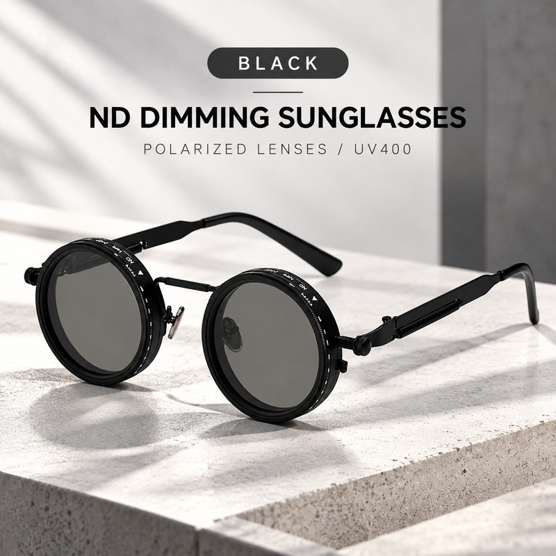 Adjustable Round Polarized Sunglasses for Driving and Outdoor Use –