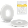 Caianwin 25Pcs M6 Washers White Nylon Flat Washers DIN9021 Plastic