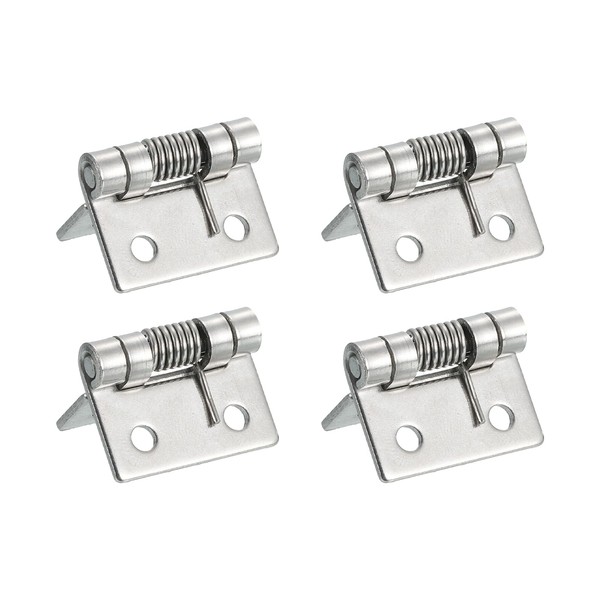 sourcing map 4Pcs Spring Hinge, 1" Length 304 Stainless Steel