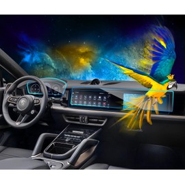 2025 Por*sche Cayenne Tempered Glass Screen Protector is One Single Piece for 2024 2025 Por*sche Cayenne Accessories Coupe 12.3Inch Dashborad & 10.9Inch Navigation 2025 Cayenne Touchscreen Protection Film 2pcs