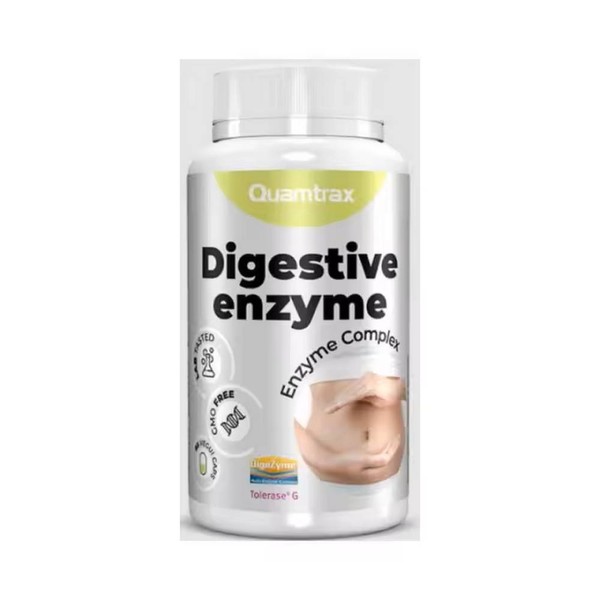 Quamtrax Digestive Enzyme, 60-Enzima Digestiva, 60, Quamtrax