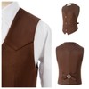 KEYWANTS Kids Cowboy Vest for Boys Suede Leather Khaki Vest
