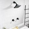 GUOYINDONG 2 Handle Shower Faucet Set, Matte Black Shower Faucet