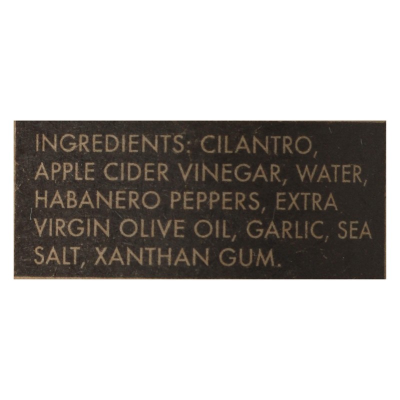 Green Belly Hot Sauce: uses Cilantro, Habanero, Garlic & Organic