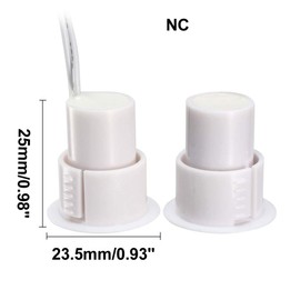 uxcell N.C. Recessed Wired Security Window Door Contact Sensor Alarm Magnetic Reed Switch White RC-36 2pcs