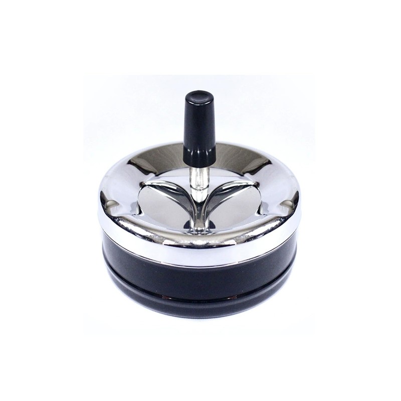 Yuelulala 3PCS Spinning Ashless Ashtray Extra Large Chrome Windproof Ashtray