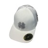 Black Clover Standard Perf 14 Hat, White Perforated Hat/3D Silver