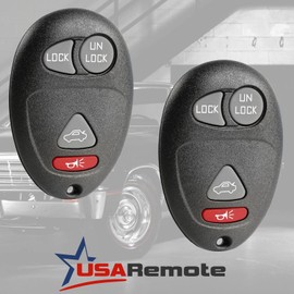 Key Fob Keyless Entry Remote fits Buick Century Regal Rendezvous/Oldsmobile Intrigue/Pontiac Aztek Grand Prix 2001 2002 2003 2004 2005 2006 2007 (L2C0007T), Set of 2