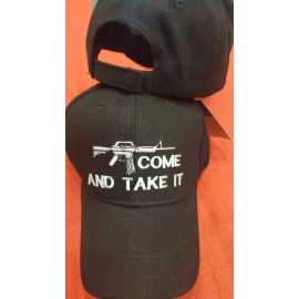 Unbranded BLACK 2nd Amendment Come and Take it Rifle MACHINE GUN Flag Baseball NRA Cap Hat