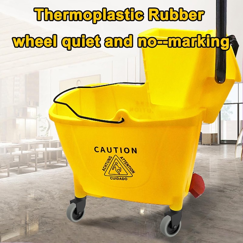 Mop Buckets Wheels Replacement Set of 8, 3 Inch Non-Marking