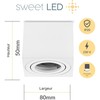 Sweet Led Ceiling spotlights, flat, surface-mounted spotlights, white, matt, surface-mounted