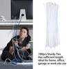 100pcs Cable Ties 250lbs Tensile Strength Extra Long Heavy Duty