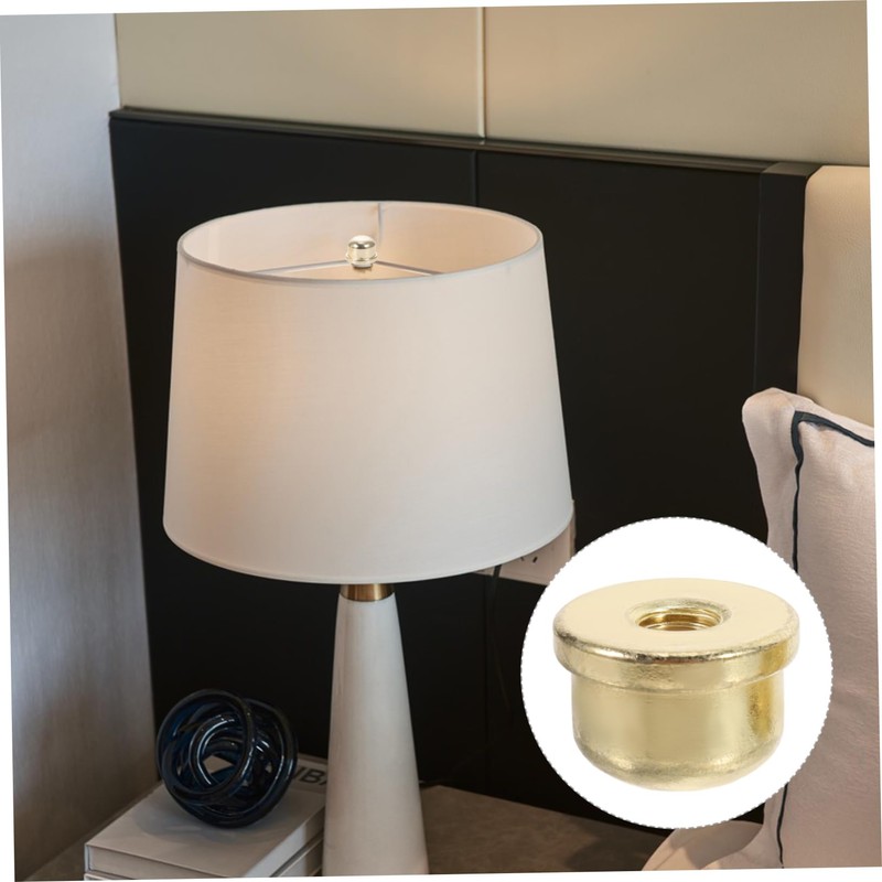 WOONEKY Versatile Lamp Shade Harp Holder Finials 2pcs Brass Lamp