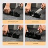 Knife Sharpener Diamond Black Ergonomic Multifunctional Adjustable 3 Stages Kitchen