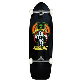 Dogtown Old School Skateboard Assembly OG Red Dog 70's Classic Black 9" x 30" Complete