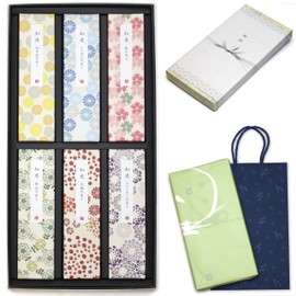 No matter what time you send it, you will not be rude for sending it as a gift special incense sticker, First Bon Festival, Condolences, Japanese Paper Condolences, Handing Set with Handbag, 6 Scents,