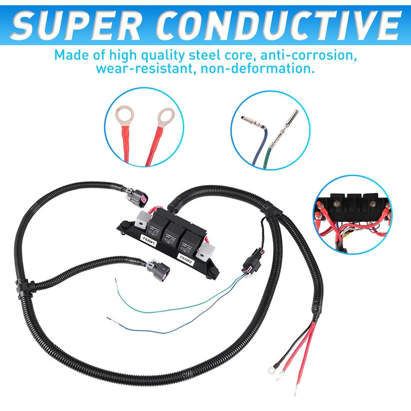 674-00923 Dual Speed Electric Fan Control Wiring Harness Kit Compatible