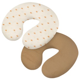 2Pcs Nursing Pillow Cover, Cotton Nursing Cover, Hidden Zip Nursing Pillowcover, Easy to Fit Nursing Cover, Flexible Easy to Use Nursing Pillowcover, Pillow Slipcover for Baby Girls Boys Newborn