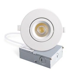 3inch CETL proved Toronto Led COB Chip Gimbal Recessed Ceiling Light,700lm,7W>60W,Dim,Wet Rated,CRI>85,3000Kwarm (1PACK)