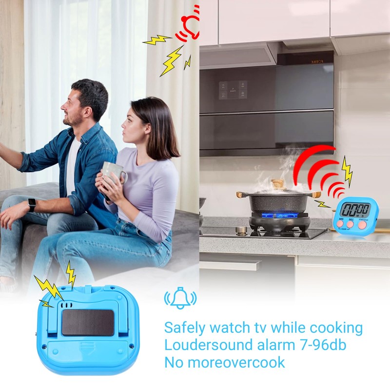 6 Packs Magnetic Kitchen Digital Timers Classroom Stopwatch Timer 6