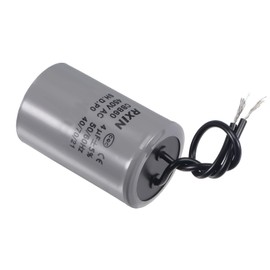 MACHSWON Start Capacitor CBB60 4uF 450V AC 50/60Hz Cylinder 34x50mm 40/70/21 with 2 wires for AC Unit Fan Motor Start or Pool Pump Air Condenser, White