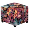 Lussenwert Ottoman Cover Square Stretch Printed Square Ottoman Cover Thick